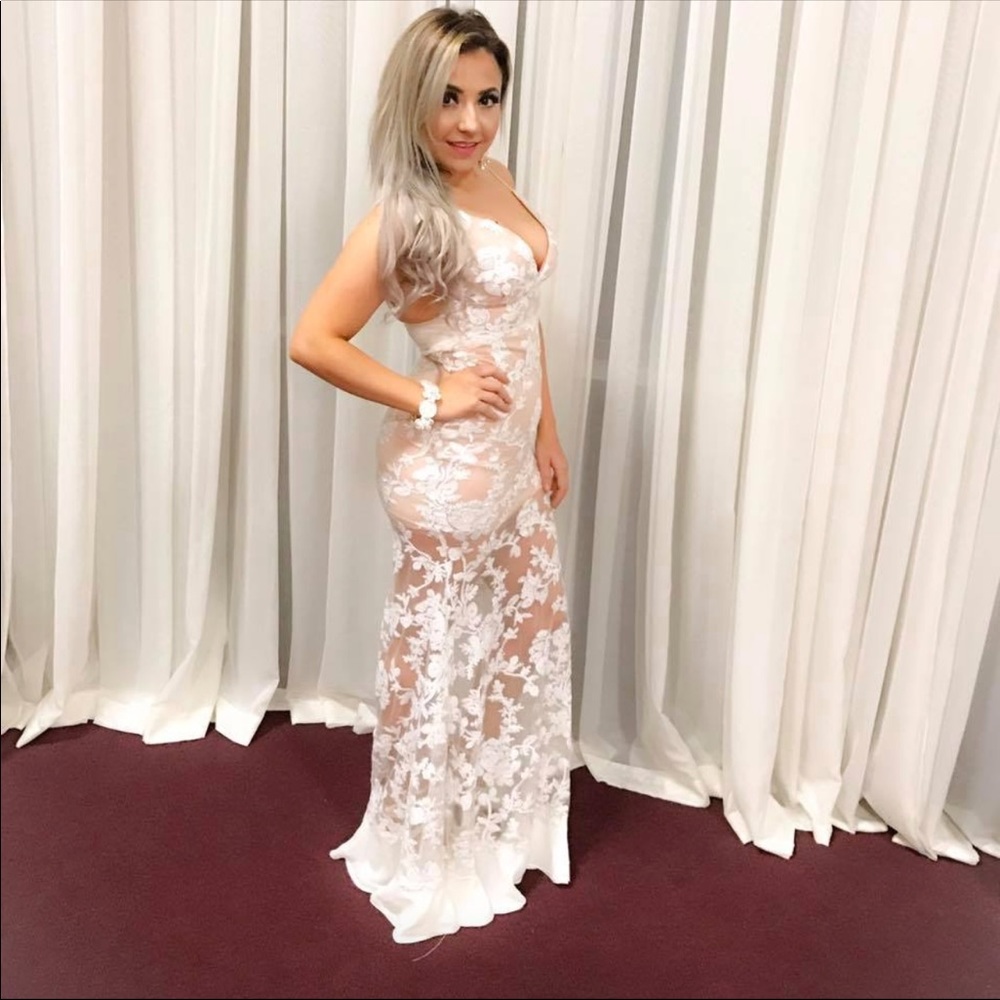 Cami Strap Sequin Fishtail Backless Maxi Dress - image 1